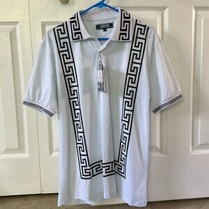 Suslo Culture Polo Shirt Size Large Light Blue READ DESCRIPTION